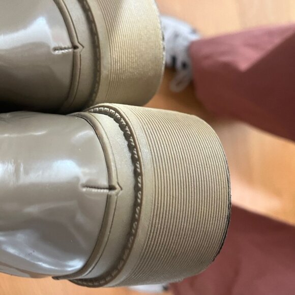 ZARA Platform Chunky Loafers Tan/Mushroom Size 38(7.5) - Picture 4 of 7